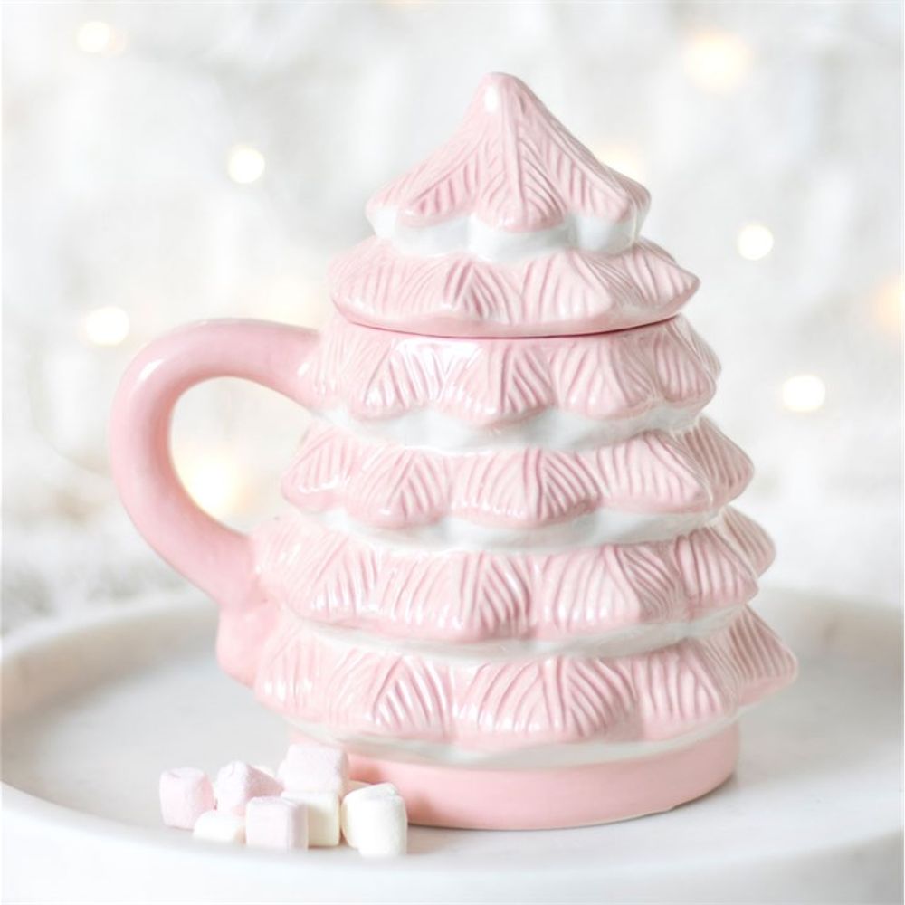 Pink Christmas Tree Shaped Mug N/A