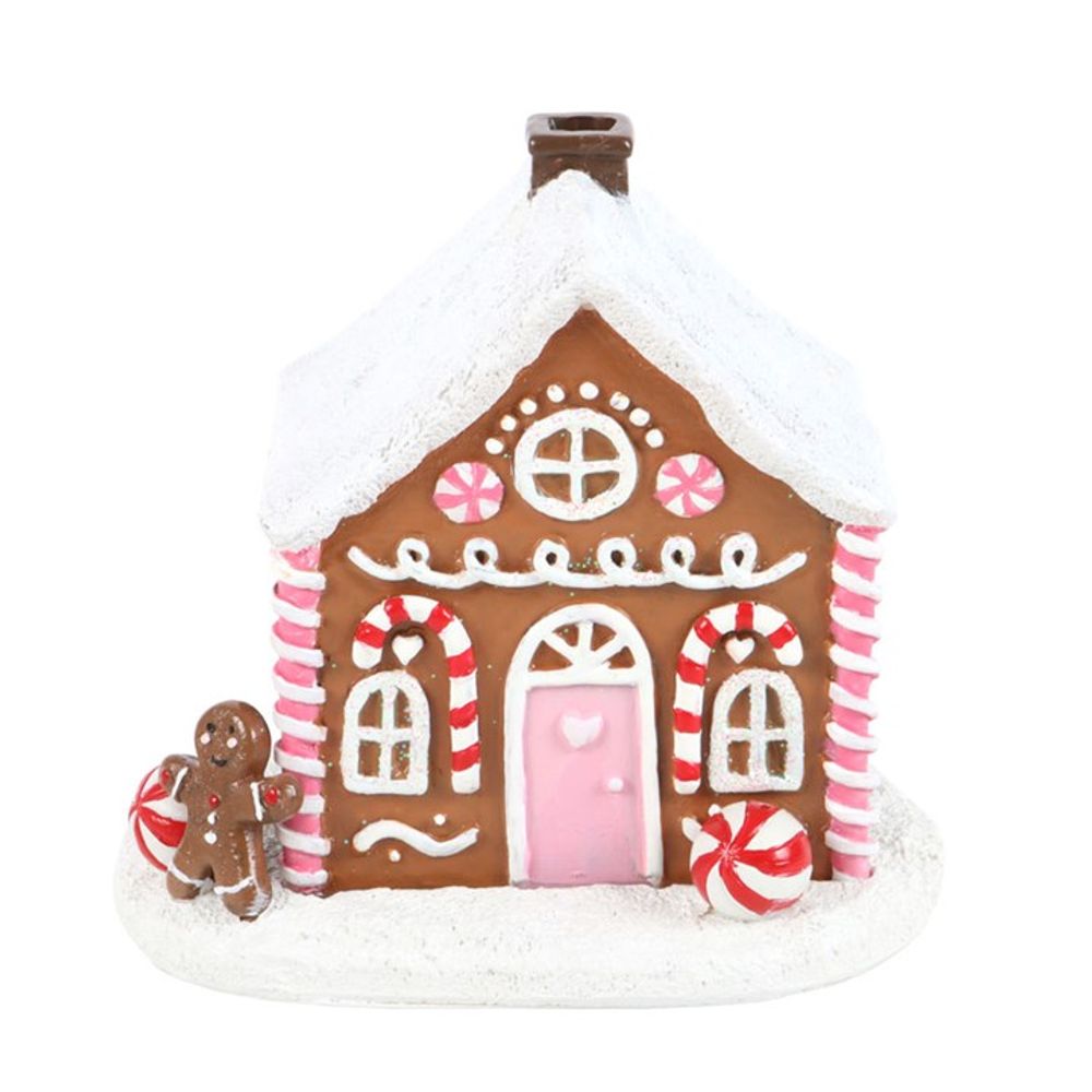 Pink Gingerbread House Incense Cone Burner N/A