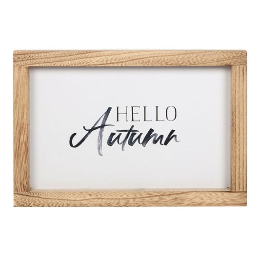 Hello Autumn Wooden Frame Sign N/A