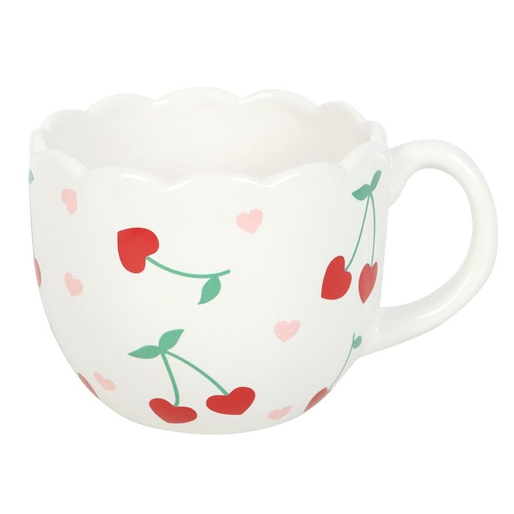 Scalloped Cherry Print Mug N/A