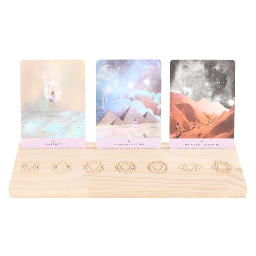 Natural Seven Chakras Tarot Card Stand N/A