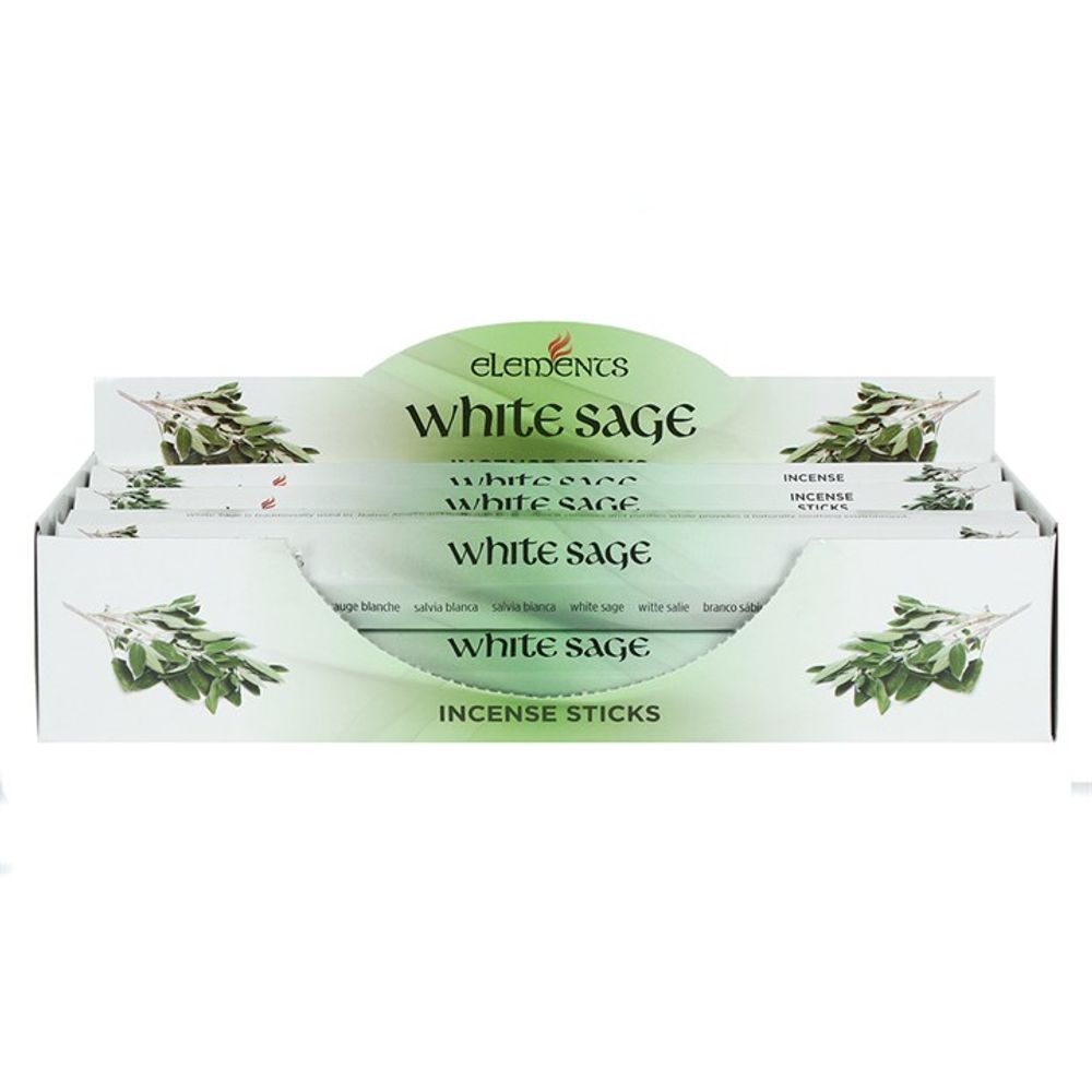 Set of 6 Packets of Elements White Sage Incense Sticks N/A