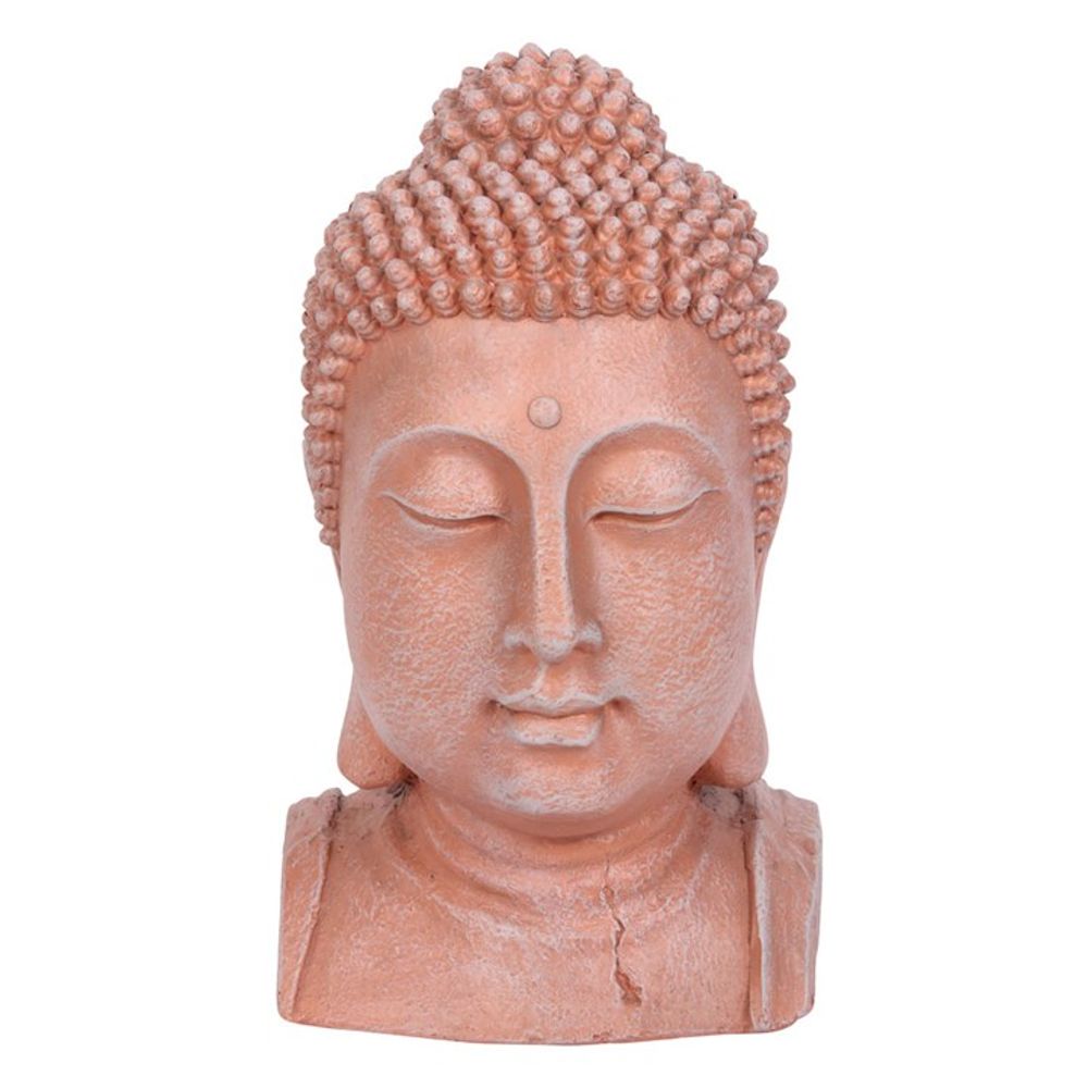 41cm Terracotta Effect Buddha Head Ornament N/A