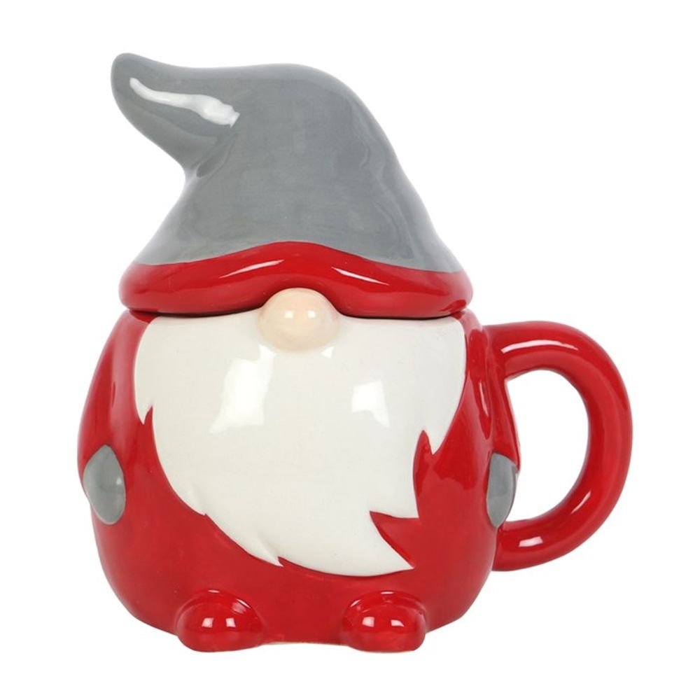 Red and Grey Gonk Lidded Mug N/A