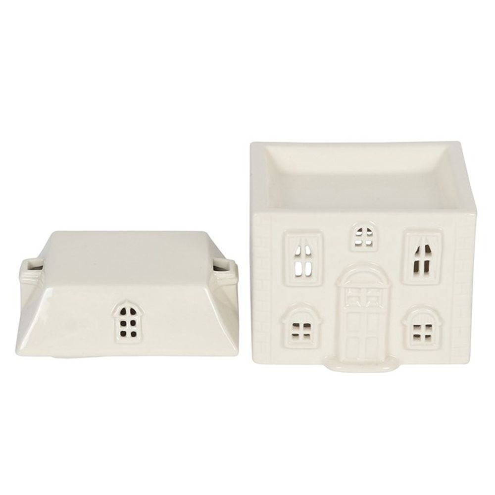 White Ceramic House Oil Burner N/A