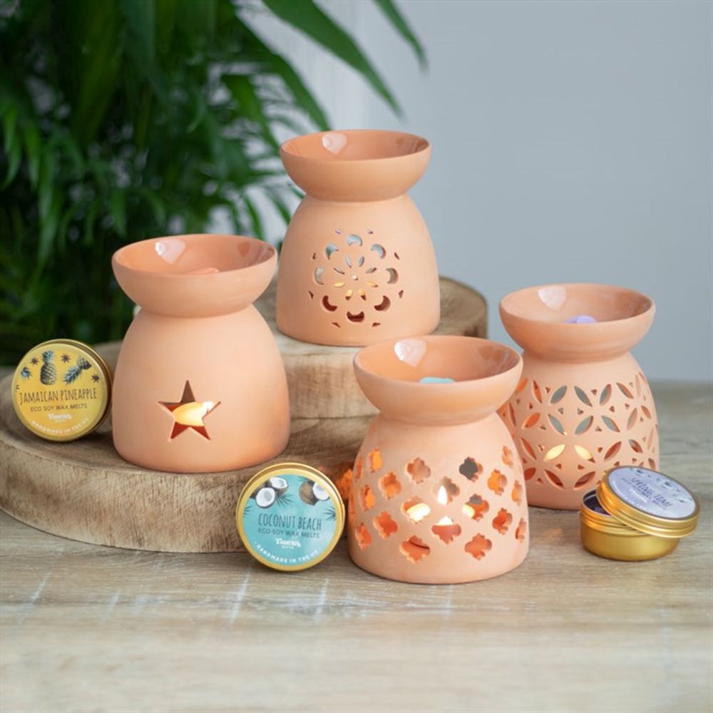 Star Cutout Terracotta Effect Oil Burner N/A