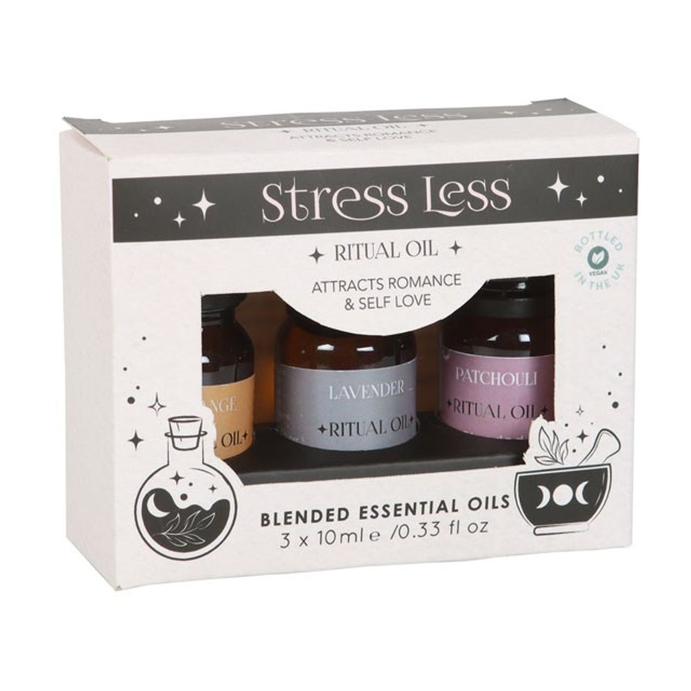 Set of 3 Stress Less Ritual Blended Essential Oils N/A