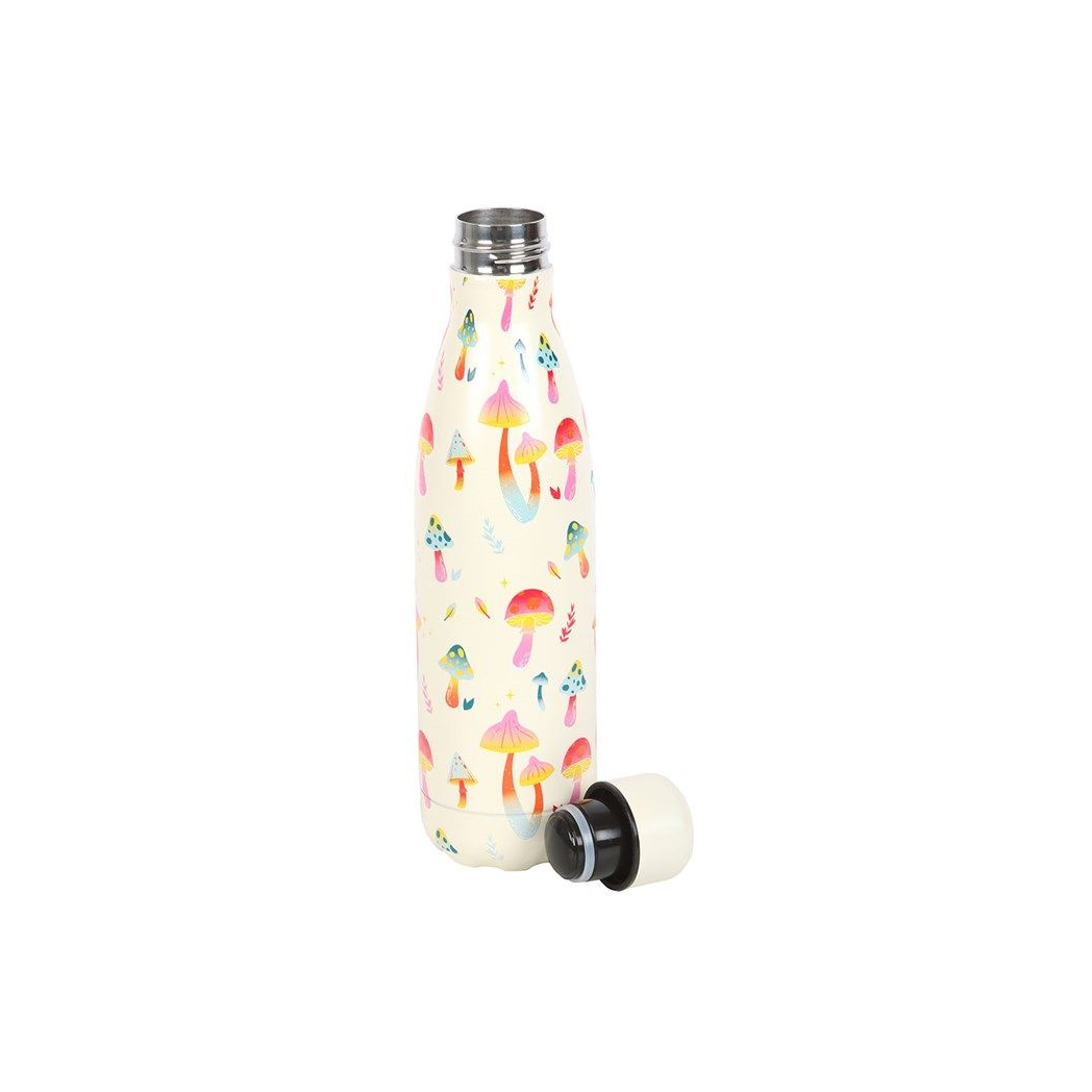 Funky Fungi Mushroom Print Metal Water Bottle N/A