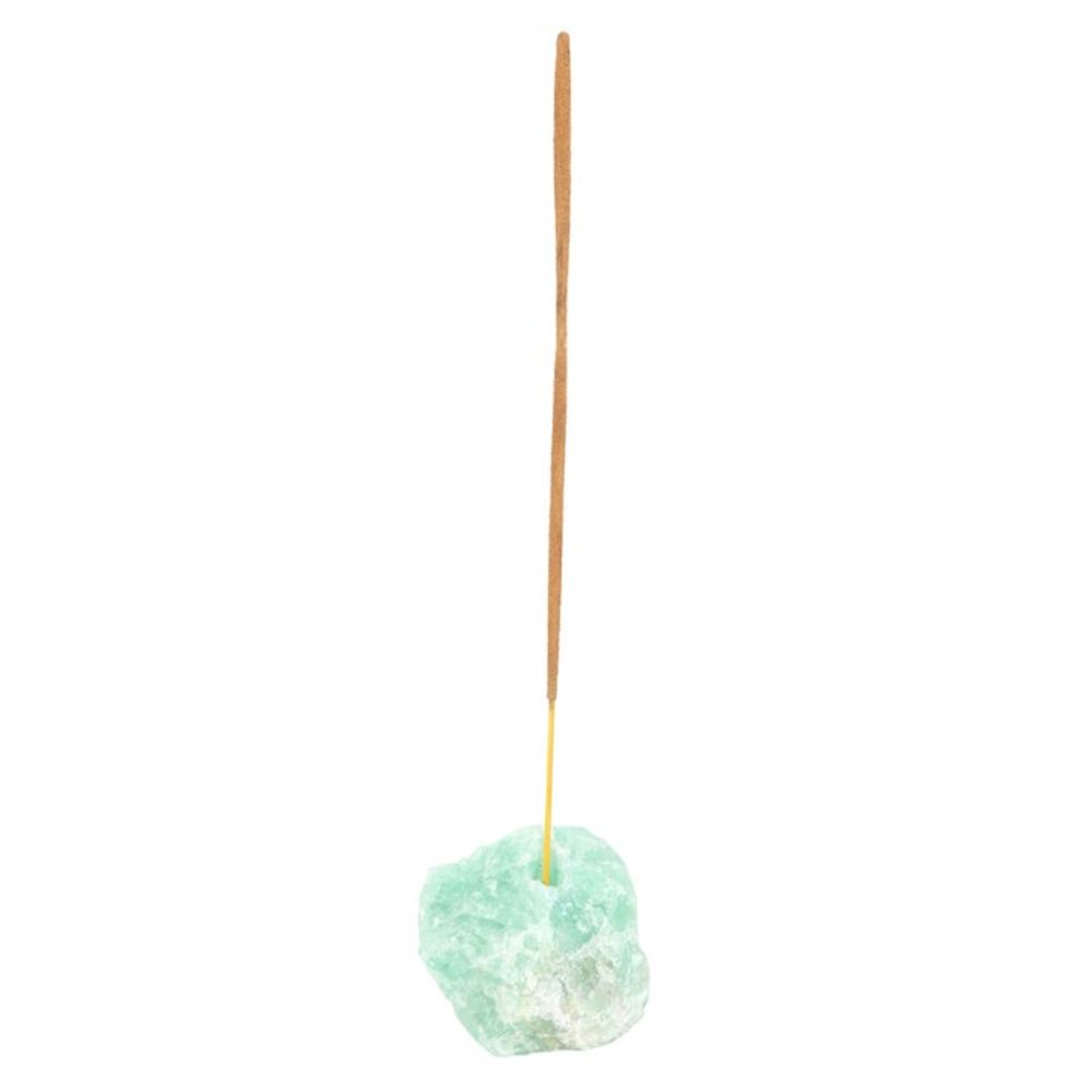 Green Fluorite Crystal Incense Stick Holder N/A