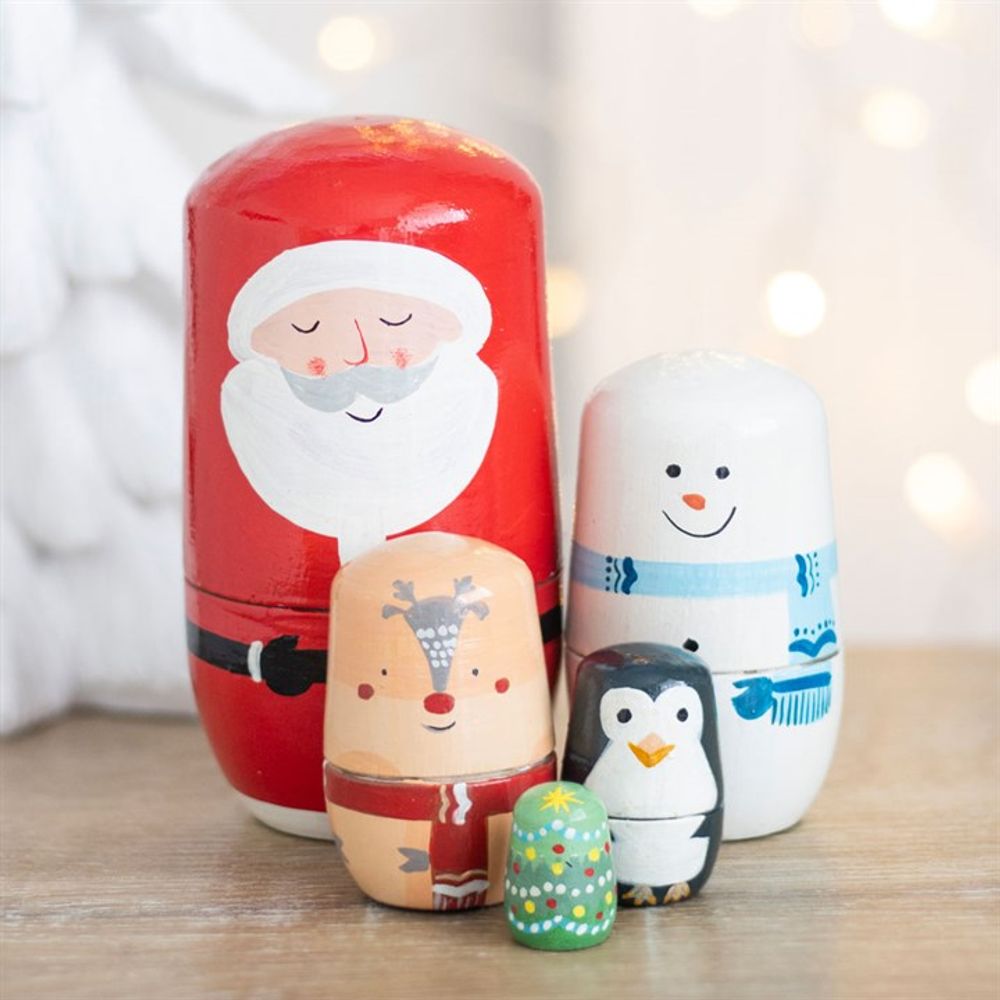 Christmas Russian Nesting Doll Set N/A