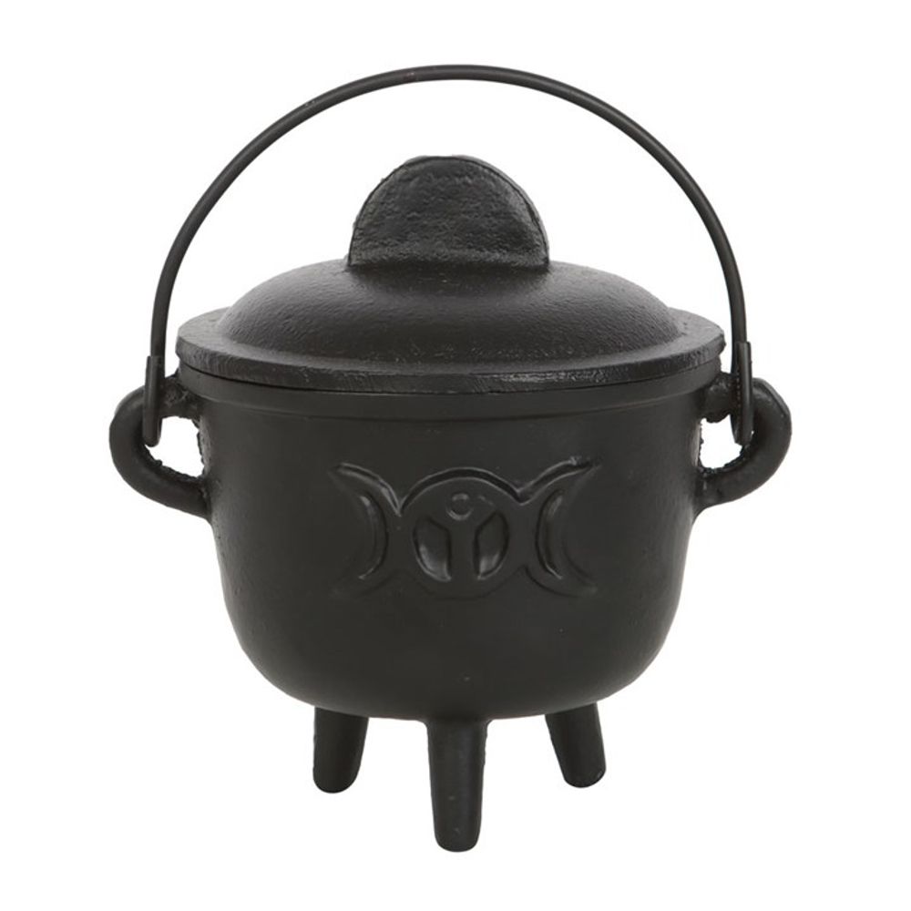 11cm Cast Iron Cauldron with Triple Moon N/A