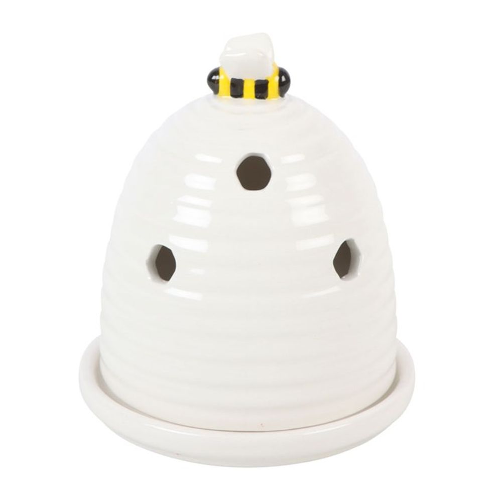 White Beehive Incense Cone Holder N/A