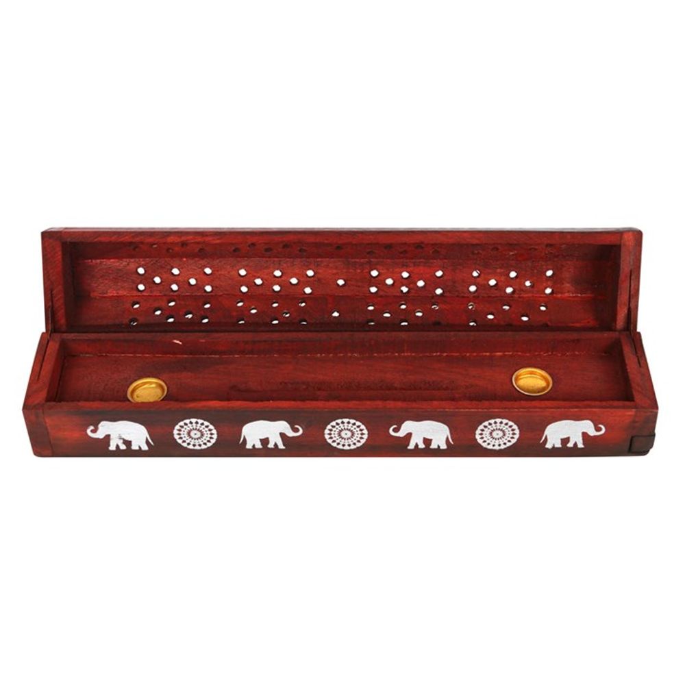 Elephant Wooden Rosewood Incense Box Set N/A