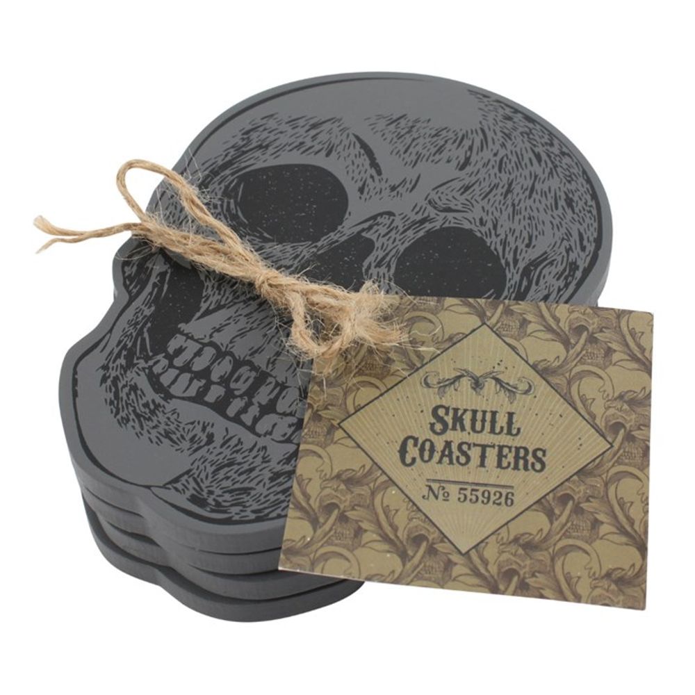 Set Of 4 Skull Coasters N/A