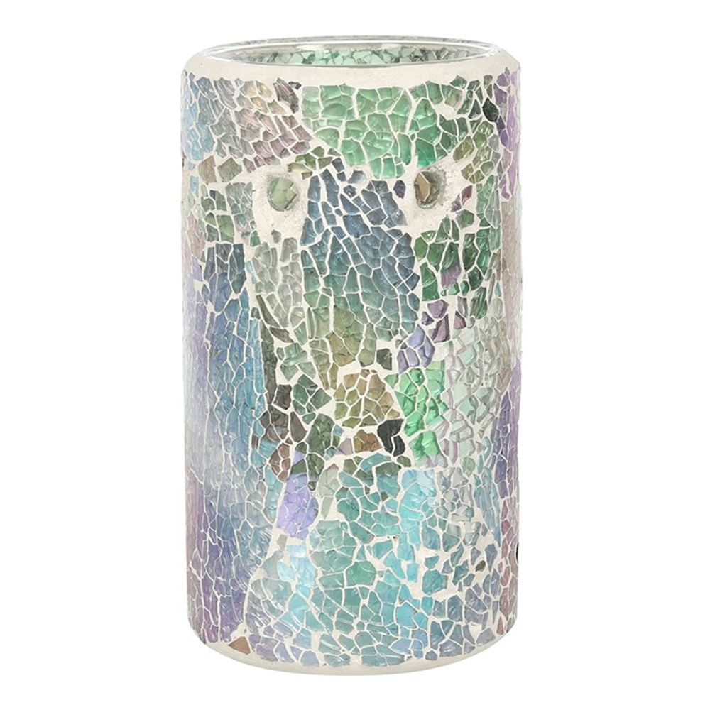 Pillar Light Blue Iridescent Crackle Oil Burner N/A