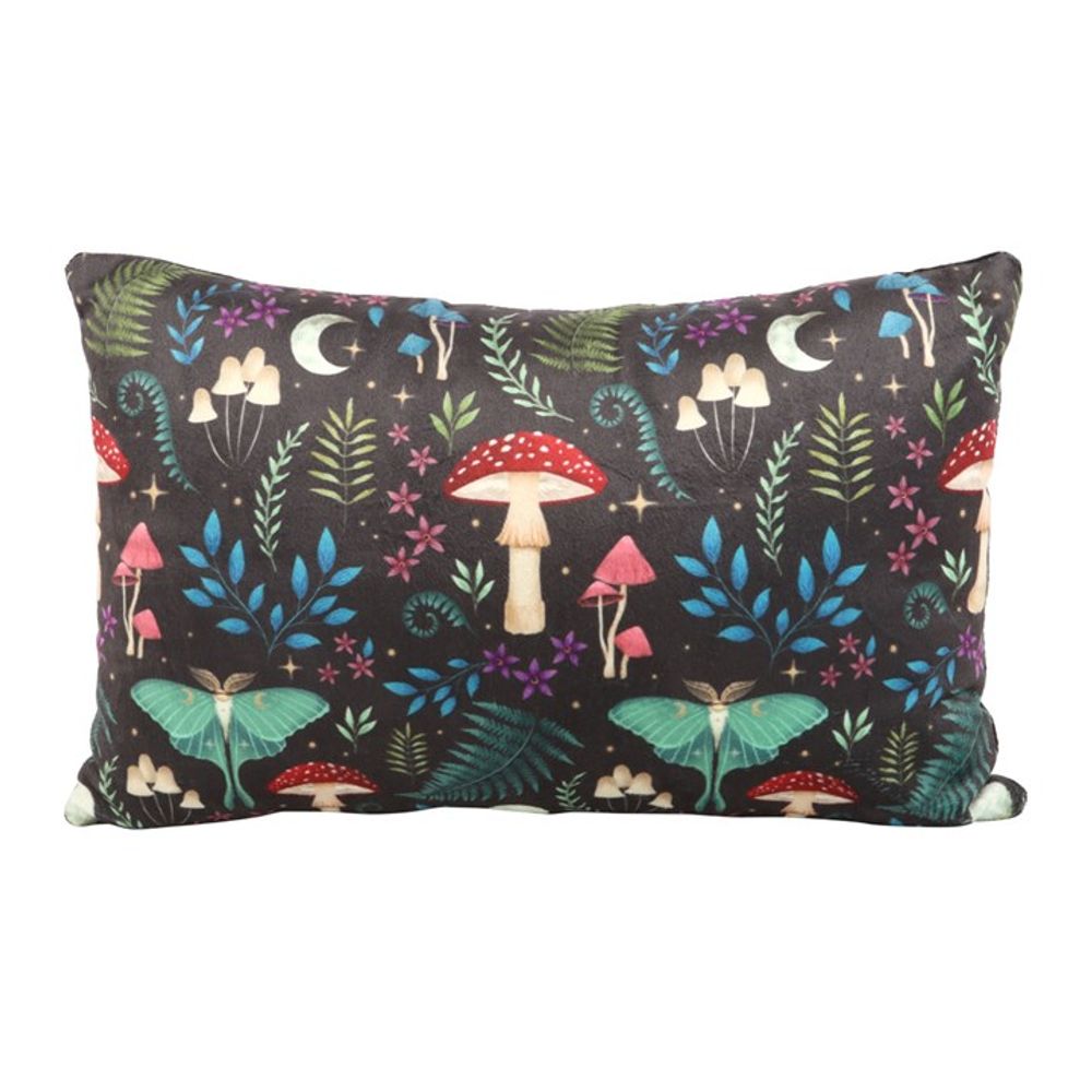 40cm Rectangular Dark Forest Print Cushion N/A