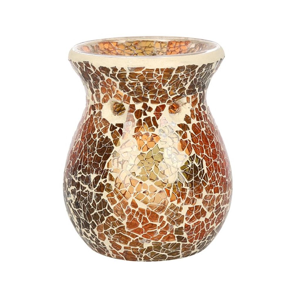 Small Brown Crackle Oil Burner N/A