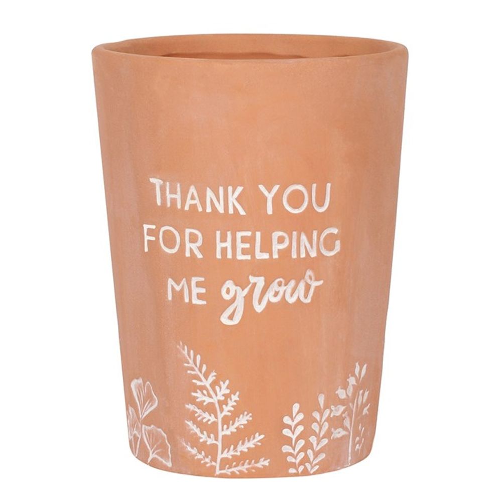 Thank You For Helping Me Grow Terracotta Plant Pot N/A