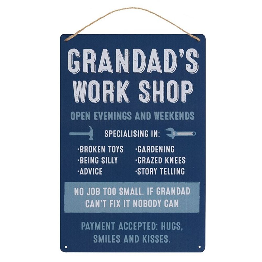 Grandad's Work Shop Metal Sign N/A