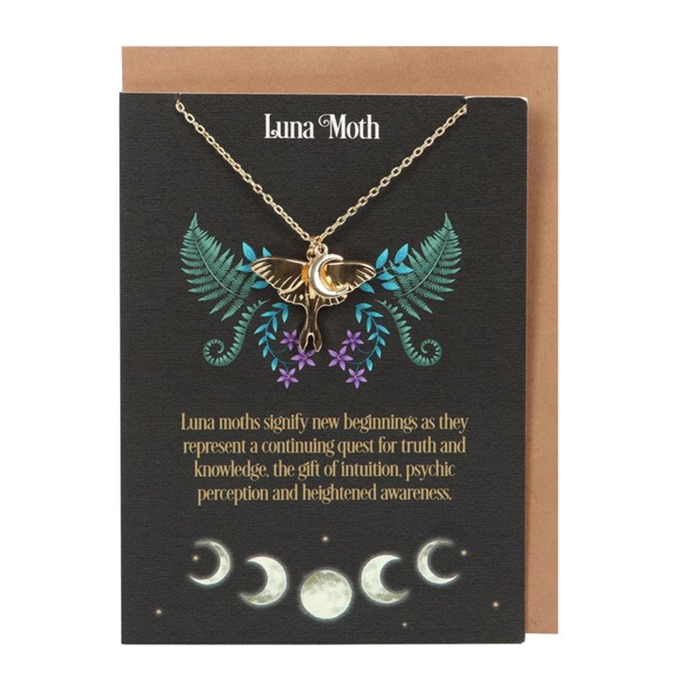 Luna Moth Necklace Card N/A