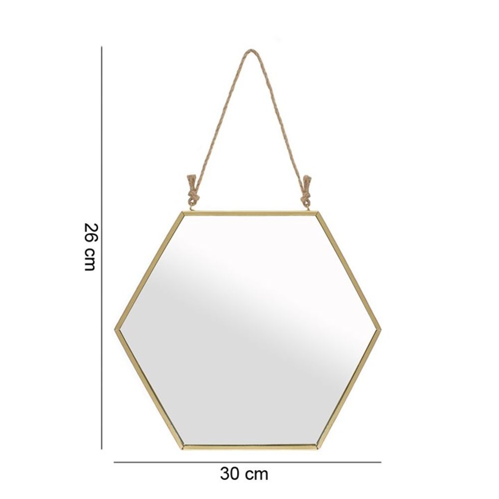 Large Gold Geometric Mirror N/A