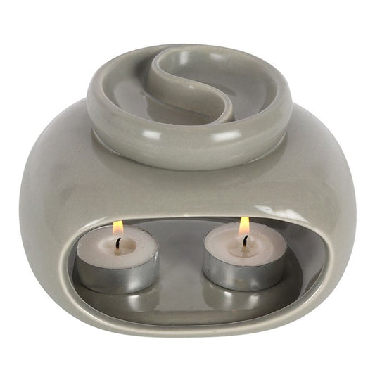 Grey Double Oil Burner N/A