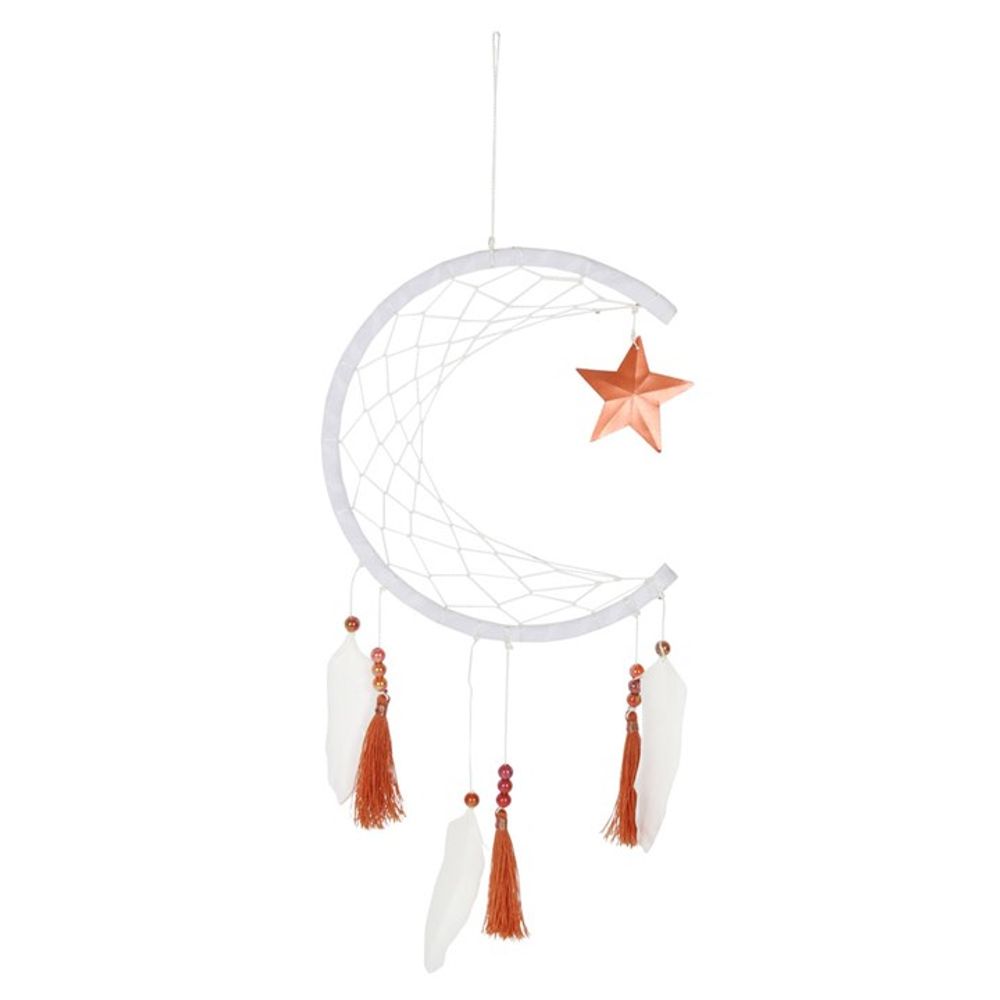 White Crescent Moon Dreamcatcher N/A