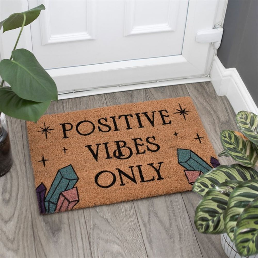 Natural Positive Vibes Only Doormat N/A