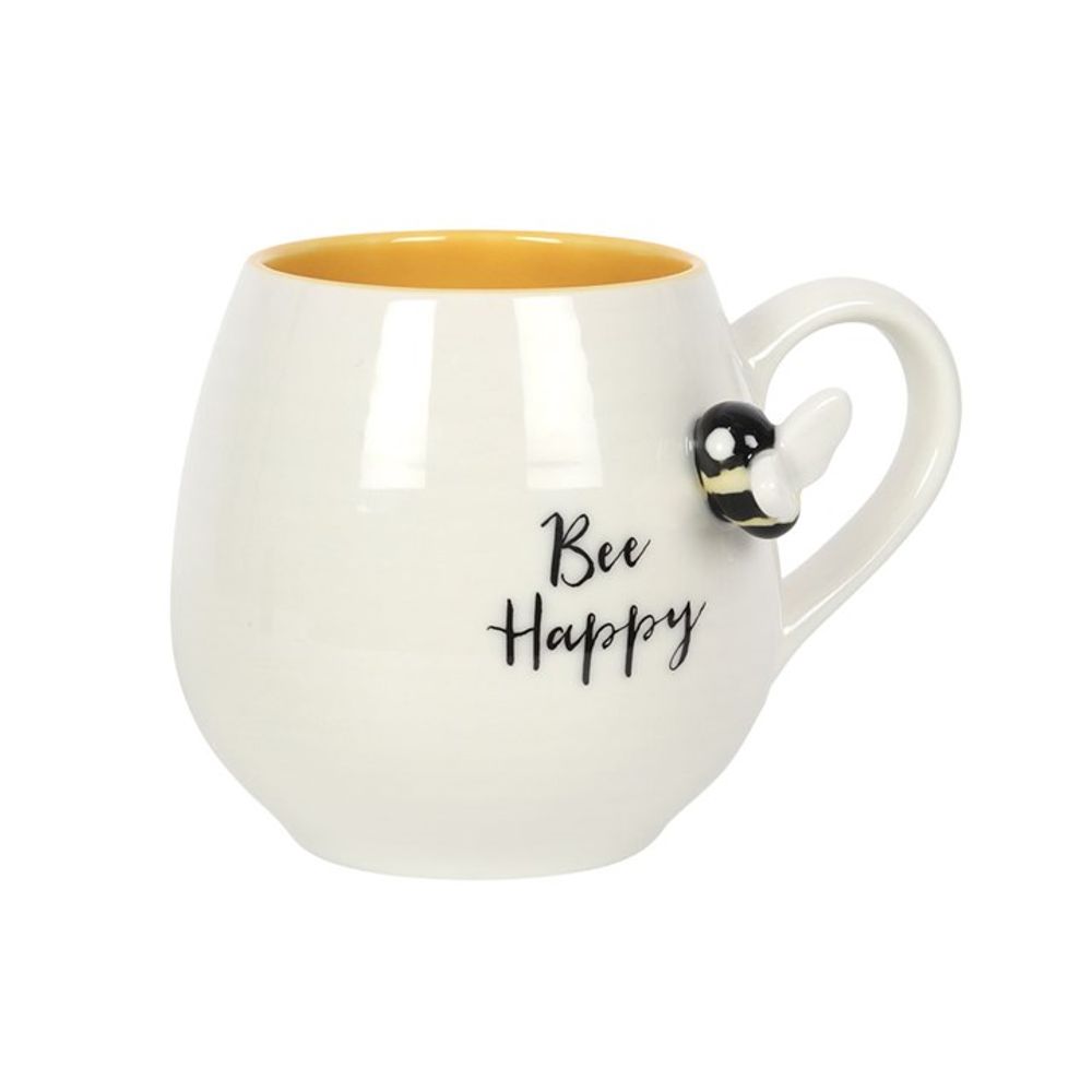 3D Bee Happy Rounded Mug N/A