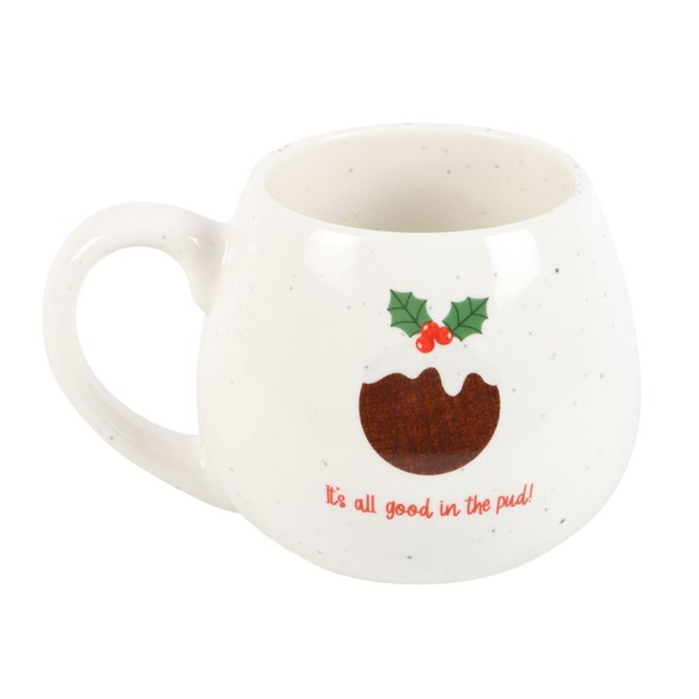 All Good in the Pud Rounded Christmas Mug N/A