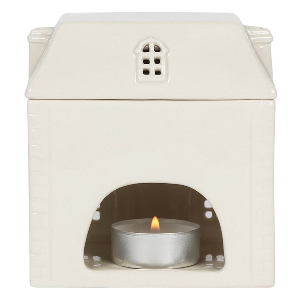 White Ceramic House Oil Burner N/A