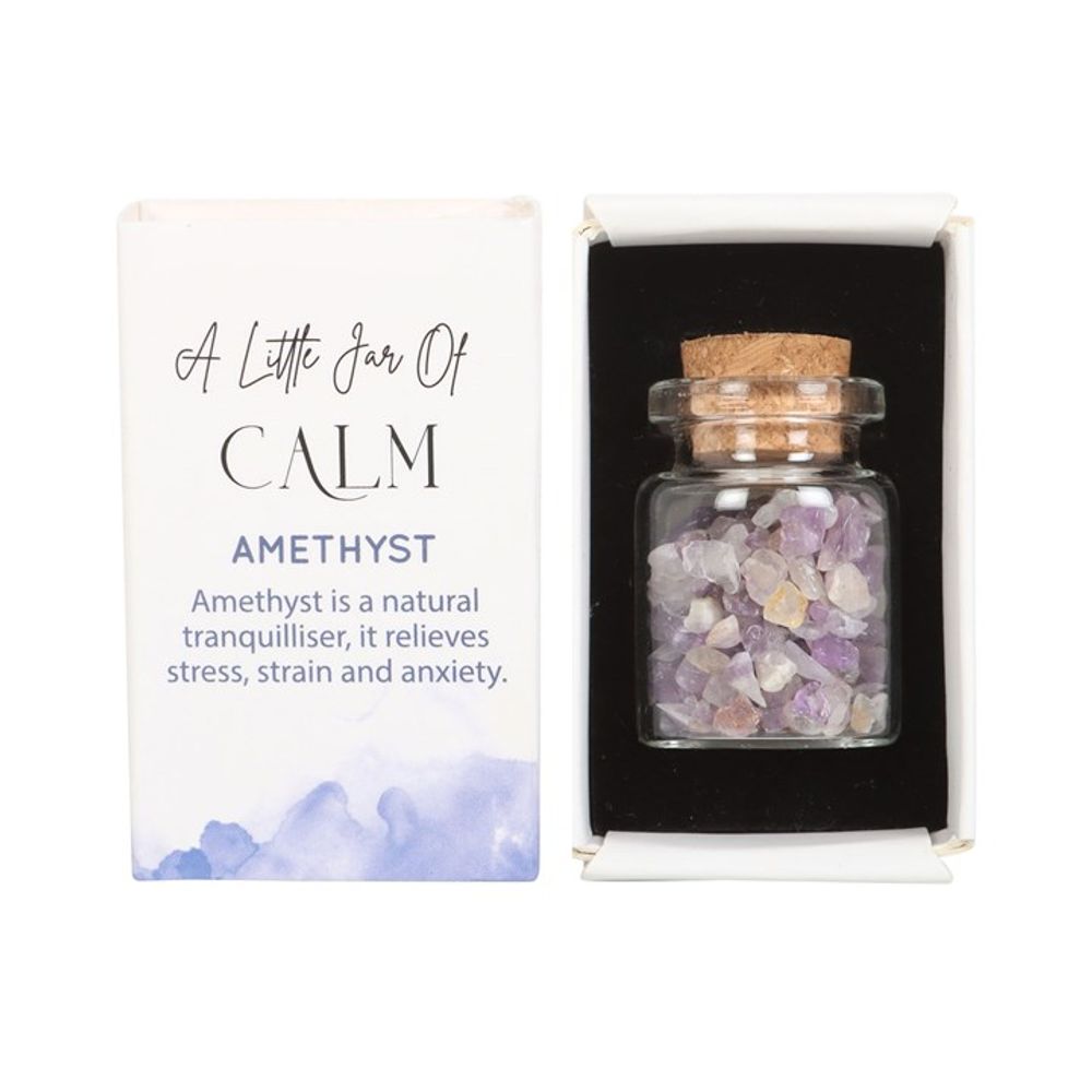 Jar of Calm Amethyst Crystal in a Matchbox N/A