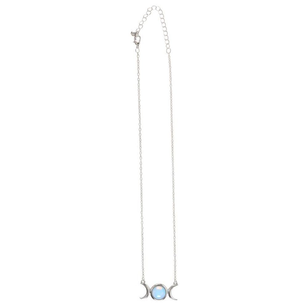 Opalite Triple Moon Necklace Card N/A