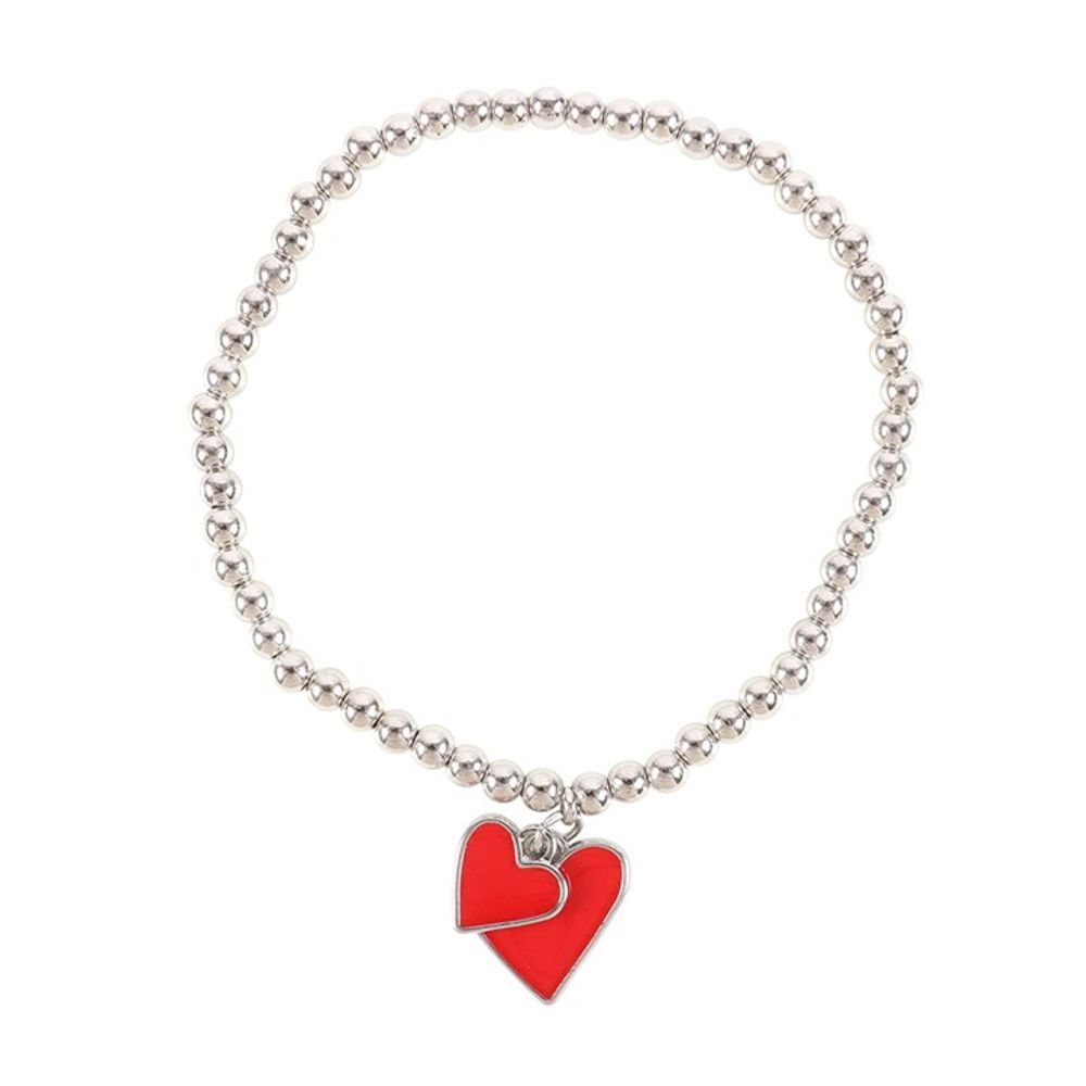 All You Need Is Love Beaded Heart Charm Bracelet N/A