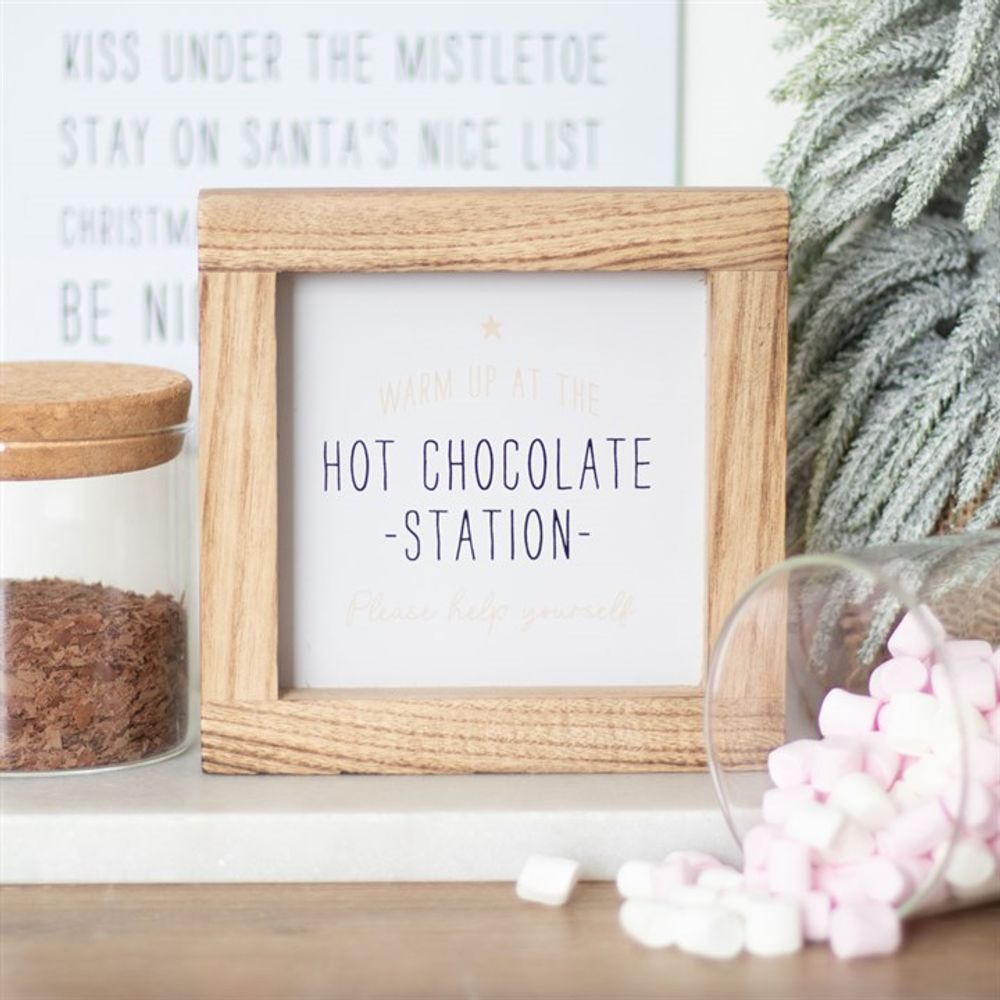 Hot Chocolate Station Wooden Sign N/A