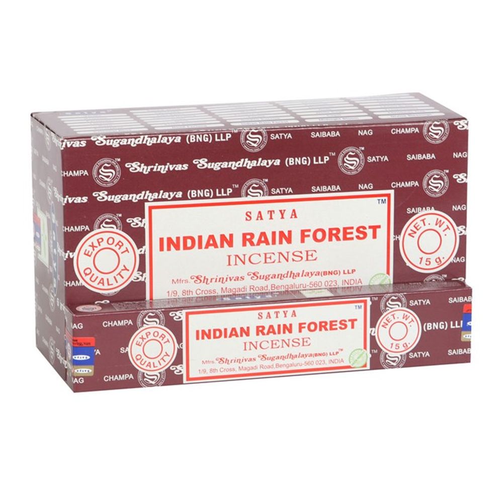 12 Packs of Indian Rain Forest Incense Sticks by Satya N/A