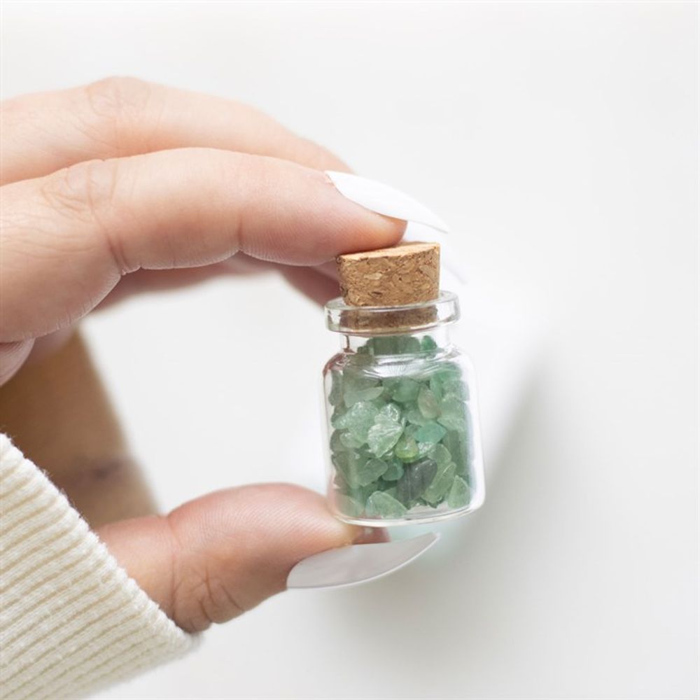 Jar of Luck Aventurine Crystal in a Matchbox N/A