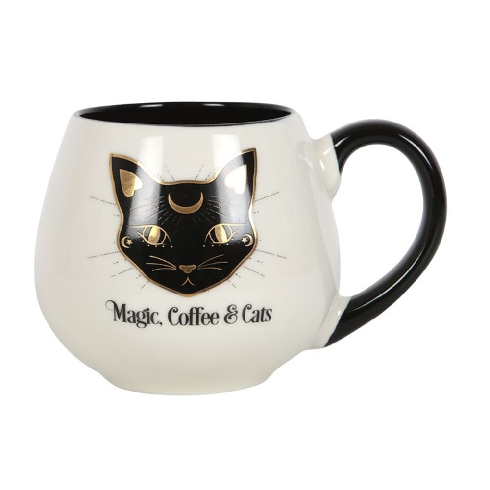 Magic, Coffee & Cats Rounded Mug N/A