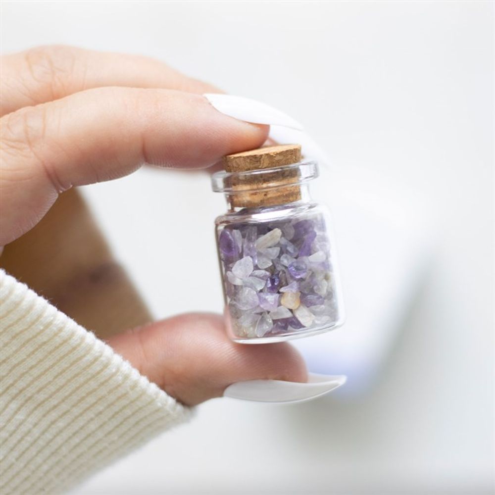 Jar of Calm Amethyst Crystal in a Matchbox N/A