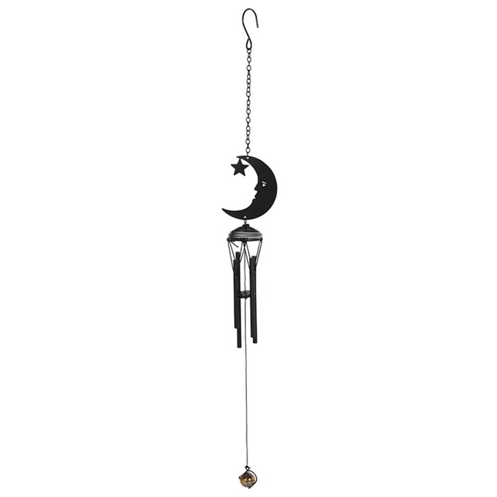 Black Crescent Moon Cutout Windchime N/A