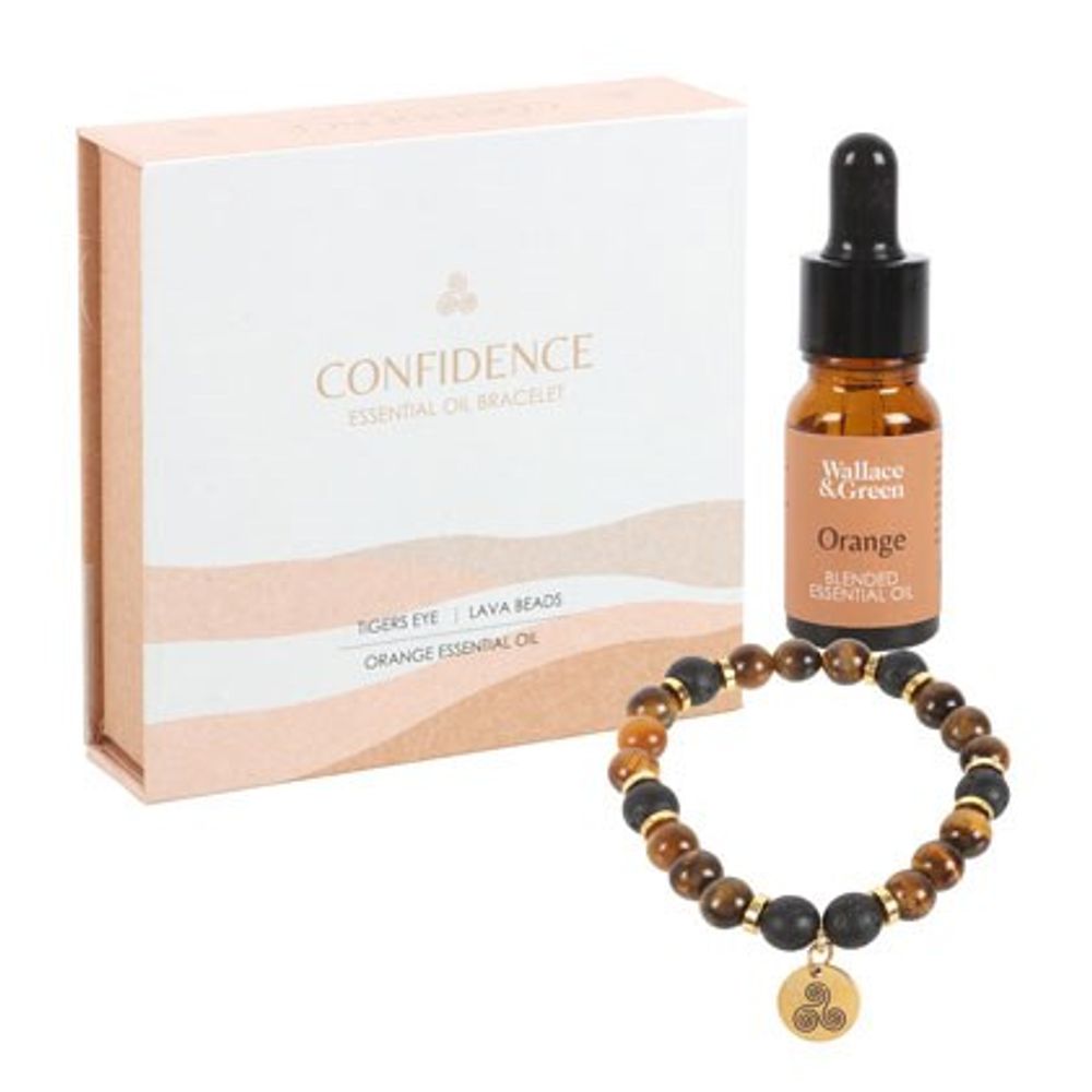 Confidence Tiger's Eye Crystal Essential Oil Bracelet N/A