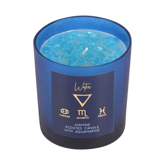 Water Element Jasmine Crystal Chip Candle N/A