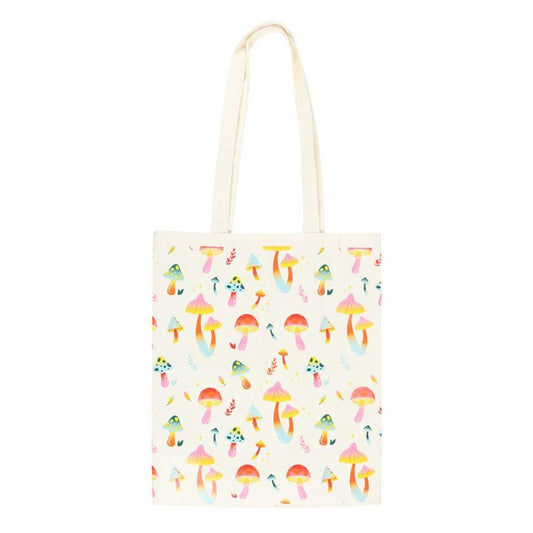 Funky Fungi Mushroom Print Polycotton Tote Bag N/A