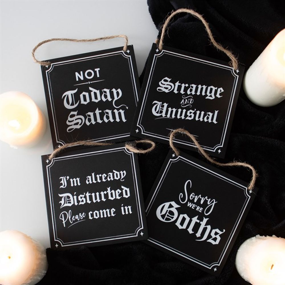 Sorry We're Goths Hanging Sign N/A