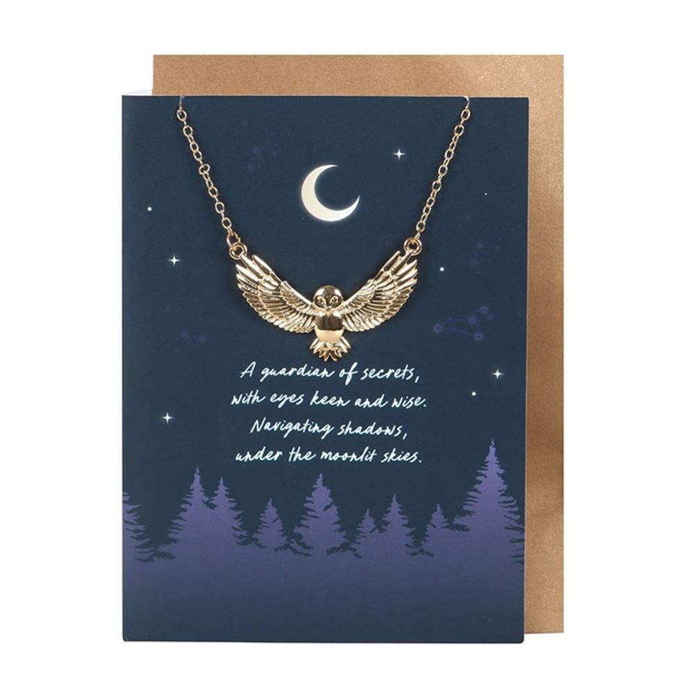 Night Owl Necklace Greeting Card N/A