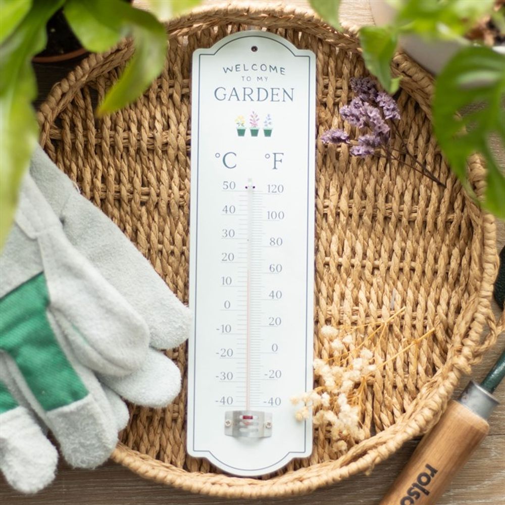 Welcome to My Garden Wall Thermometer N/A