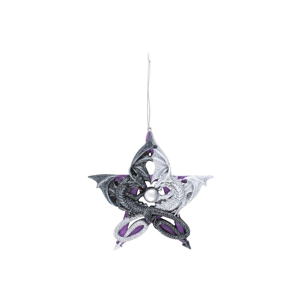 Pentagram Dragon Hanging Ornament by Anne Stokes N/A