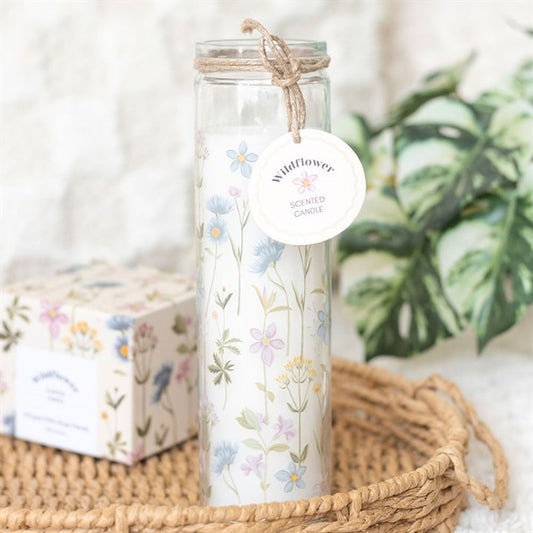 Floral Print Wildflower Tube Candle N/A