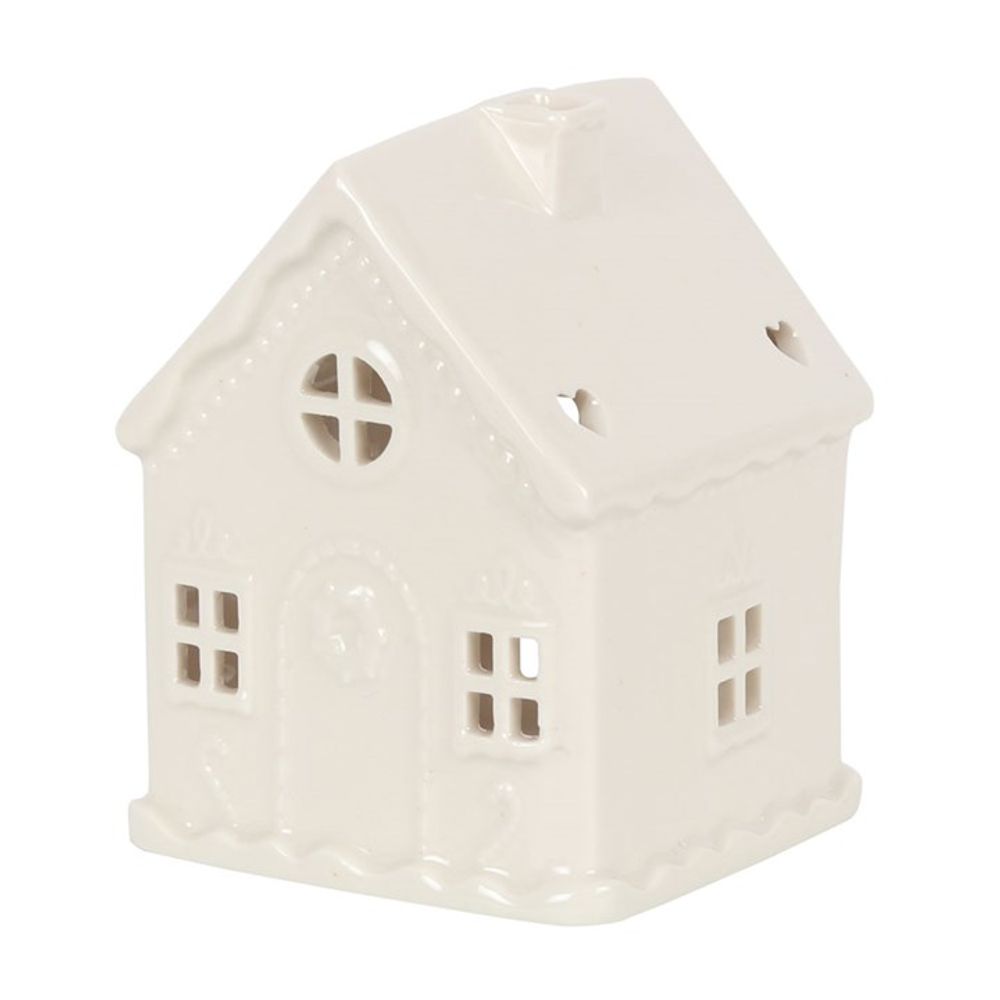 White Gingerbread House Tealight Holder N/A