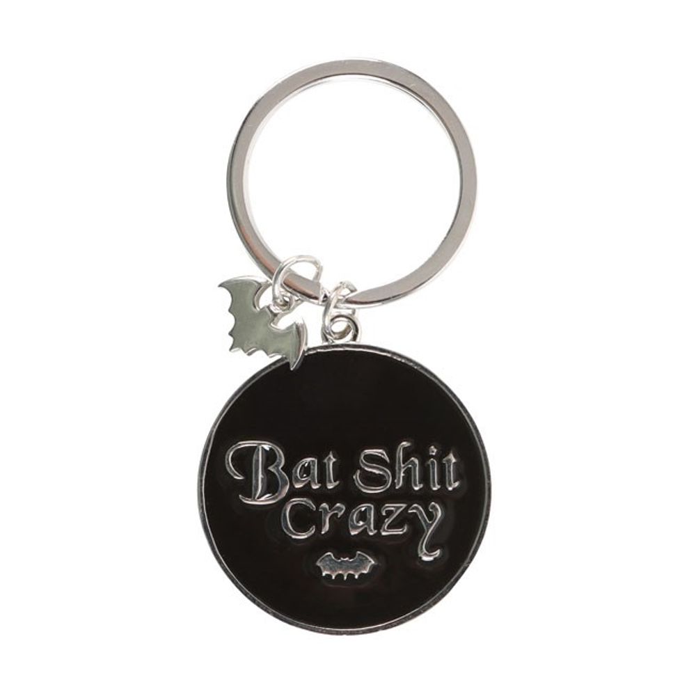 Round Bat Shit Crazy Keyring N/A